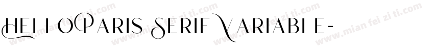Hello Paris Serif Variable字体转换